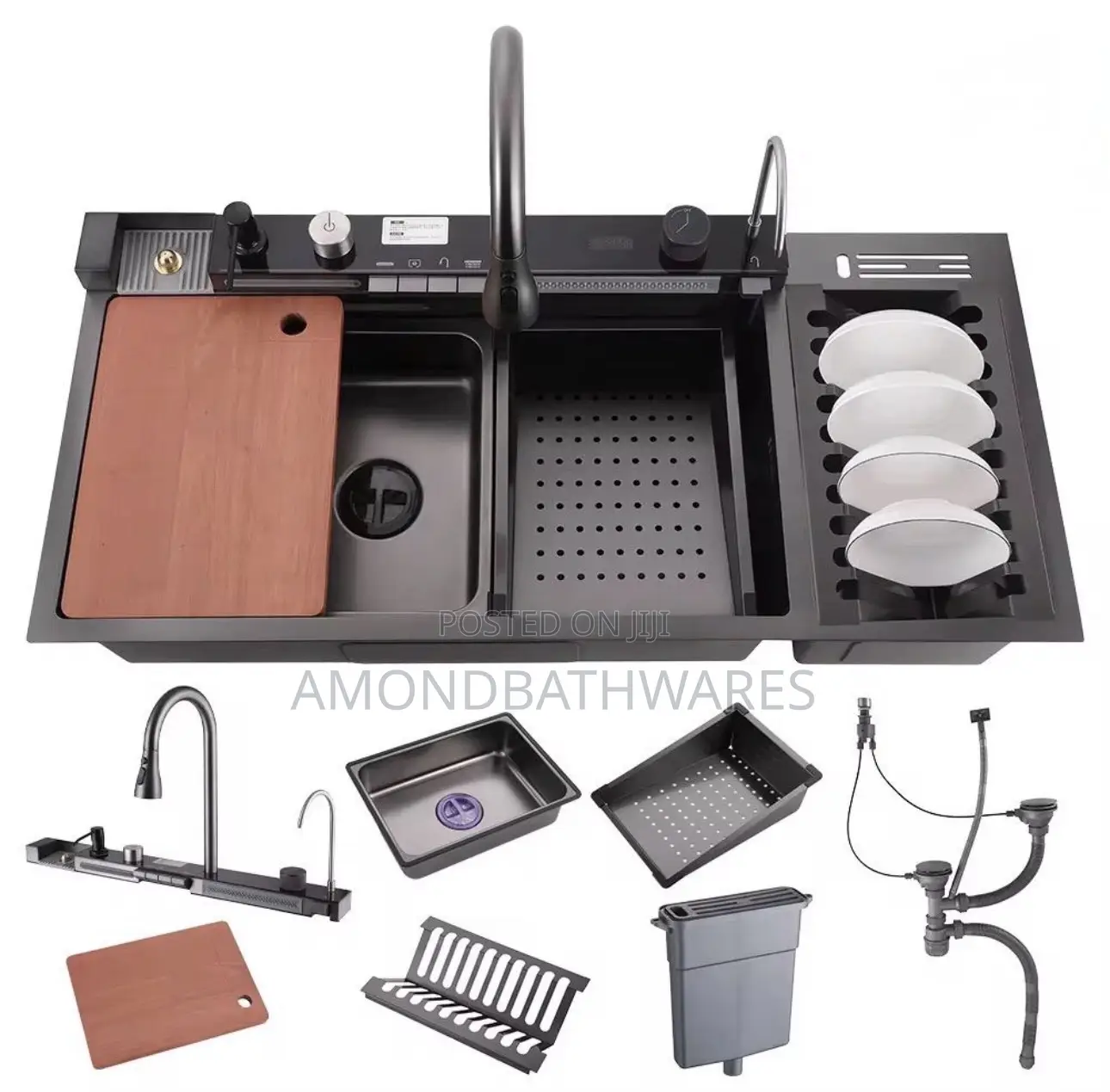 Kitchen Sink With Plate Rack