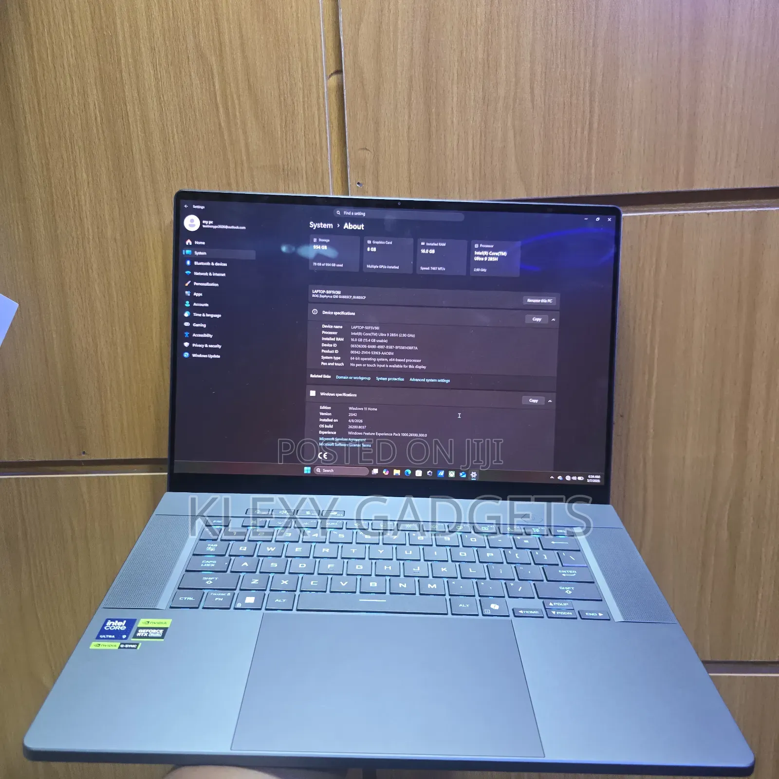 Laptop Asus ROG Zephyrus G16 16GB Intel Core Ultra 9 SSD 1T