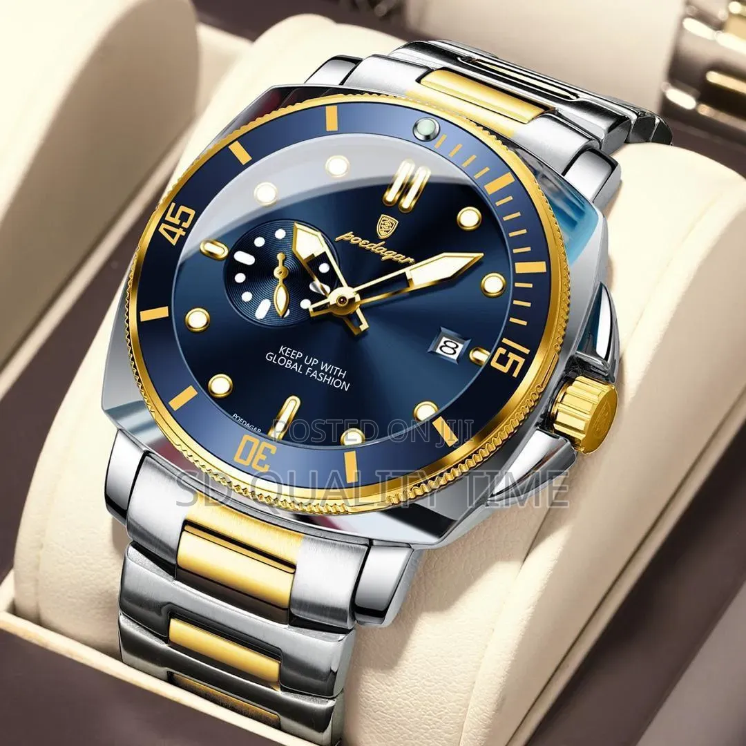 Poedagar Chronographic Waterproof Steel Watch