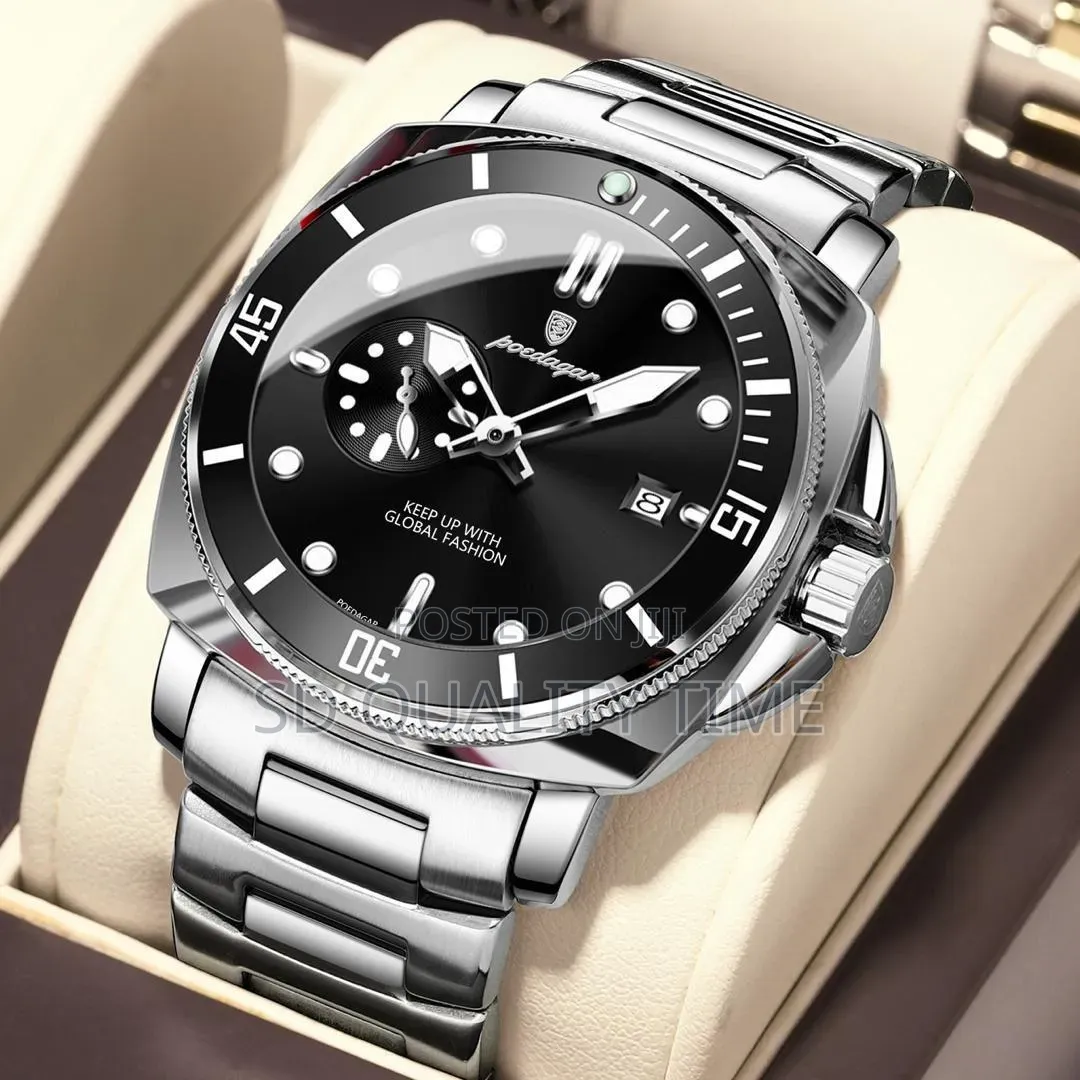 Poedagar Chronographic Waterproof Steel Watch