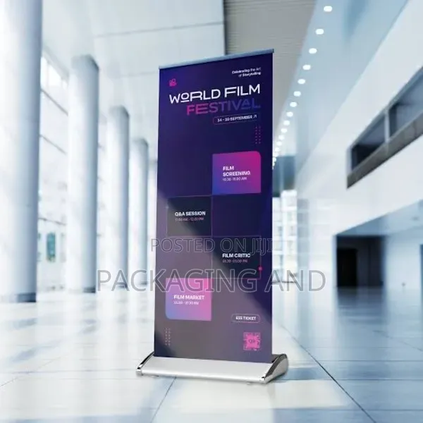 Branded 5ftx7ft Rollup Banner Stand Printing for Cinema(Solid Base)