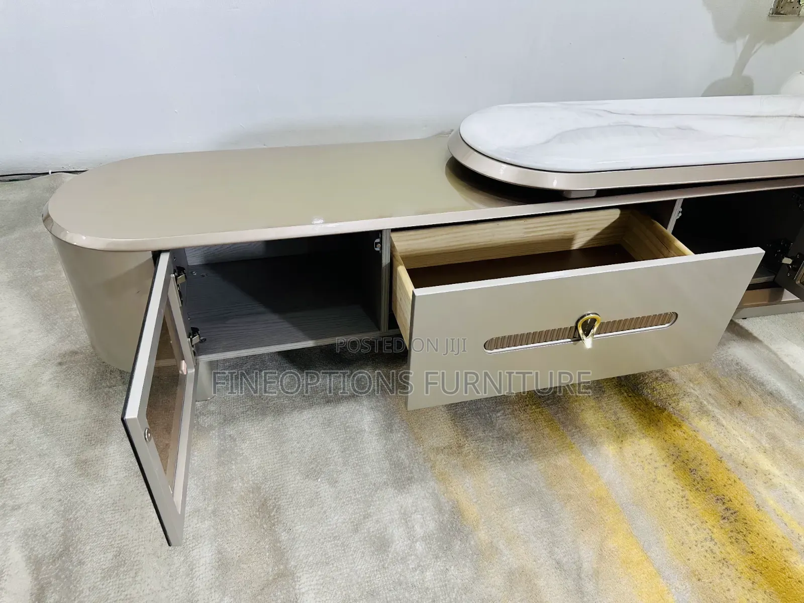 The Luxe Orbit Tv Bench