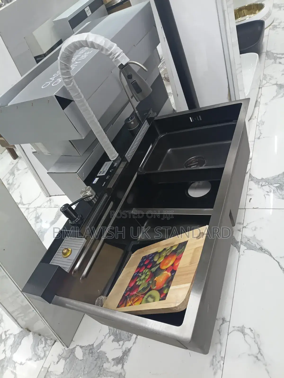 Multifunctional Black 304 Stainless Steel Smart Kitchen Sink