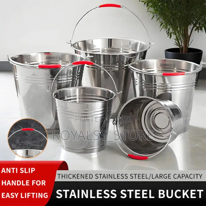 Stainless Steel Water Buckets With Handles