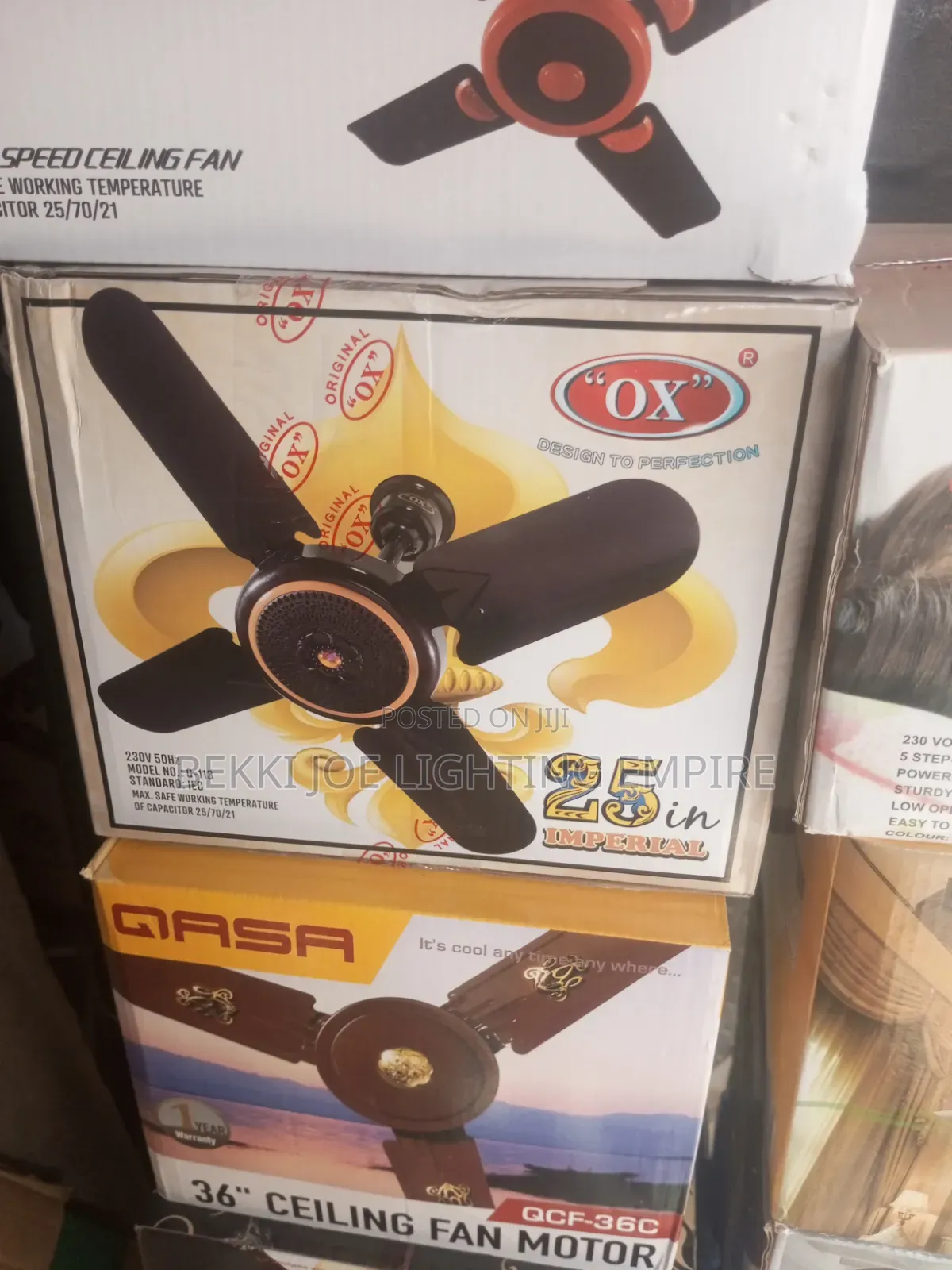 Ox Ceiling Fan Available Short Blade
