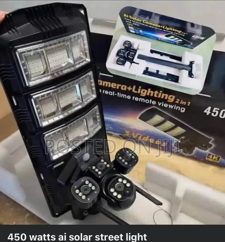 Ai Solar Camera+Lighting 2 in 1 Street Lights 450watt