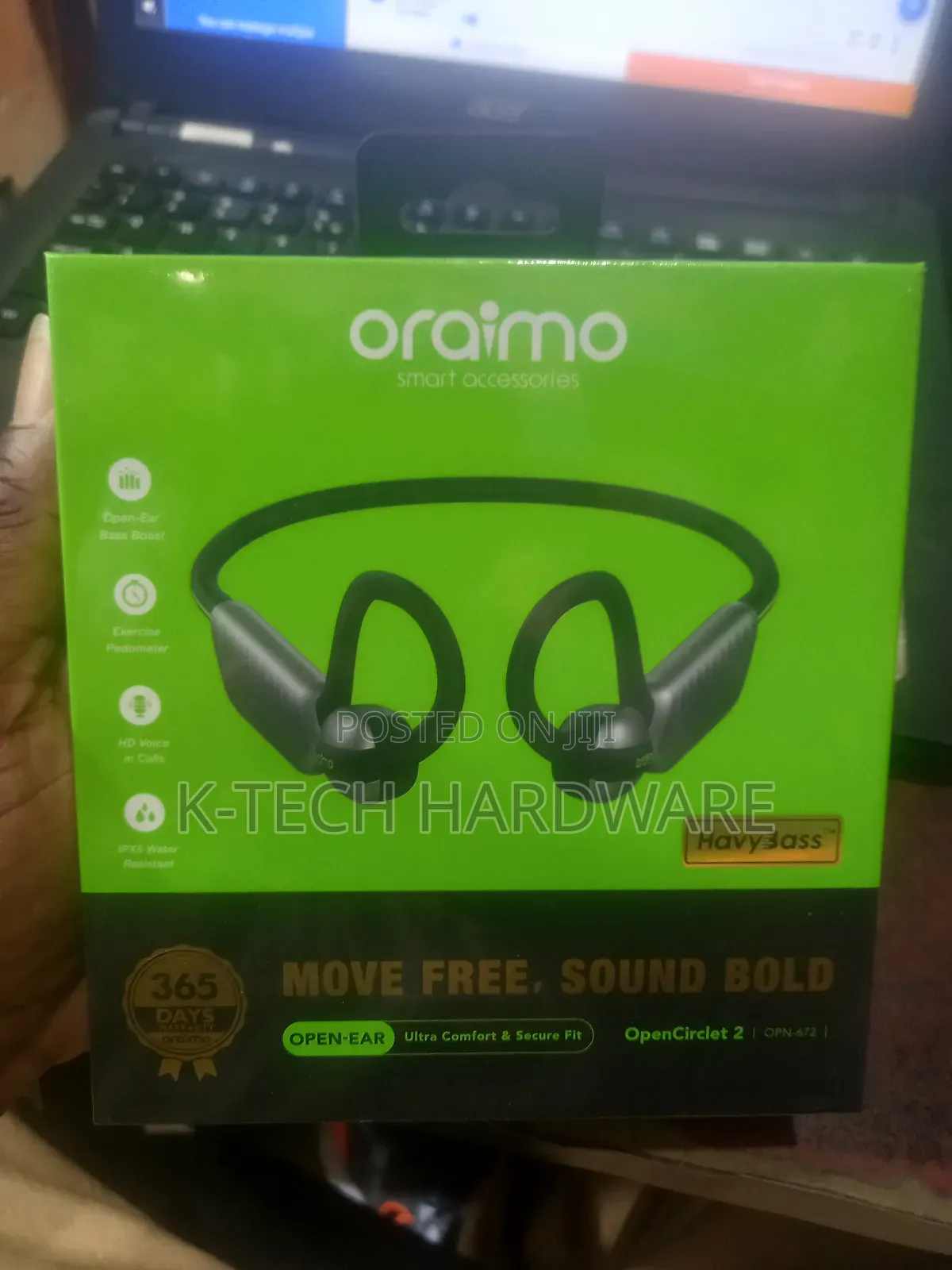 Oraimo Opencirclet 2 Steps Tracking Open-Ear Earphones