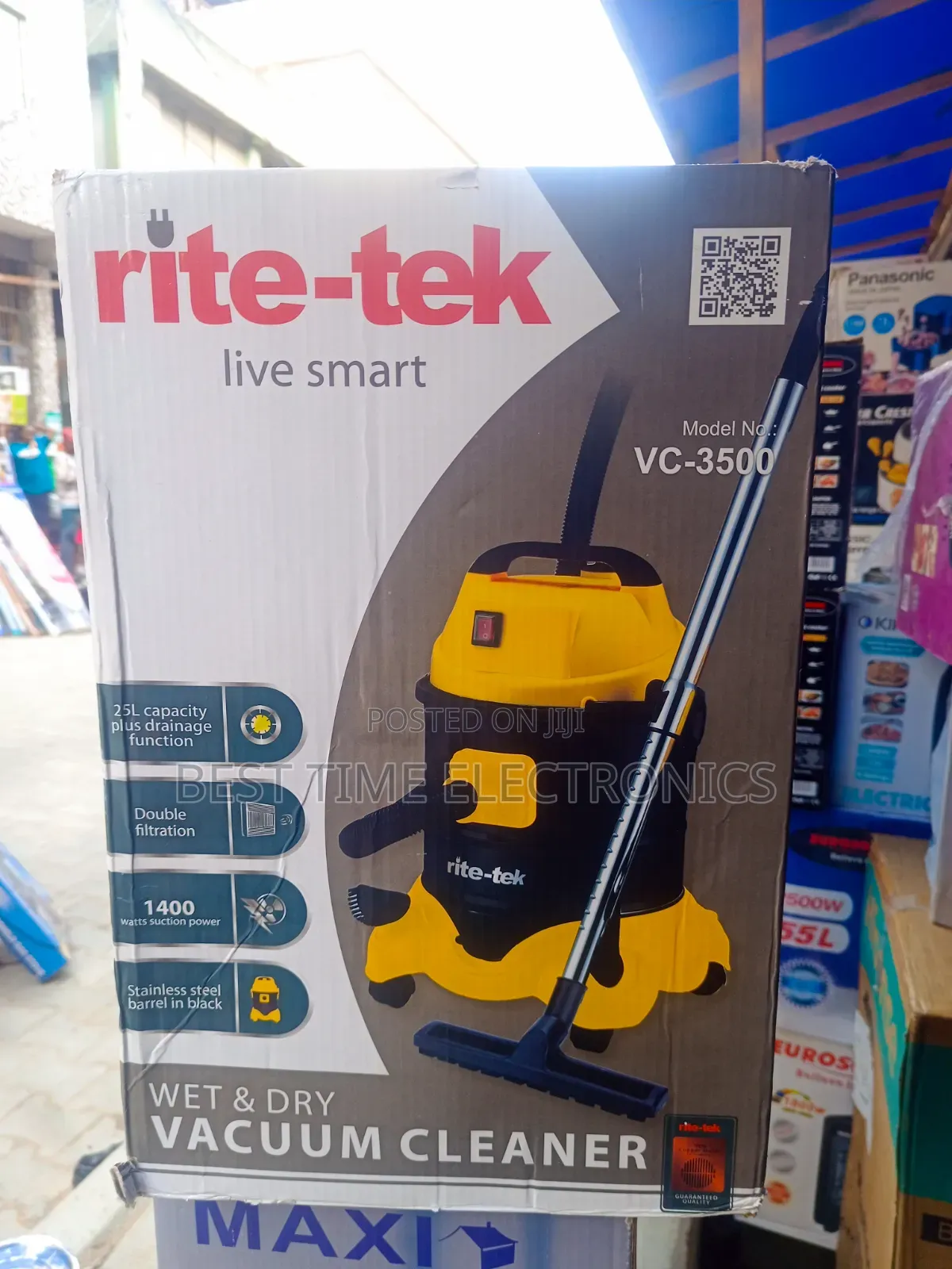 Rite-Tek 25l Wet Dry Electrical Vacuum Cleaner