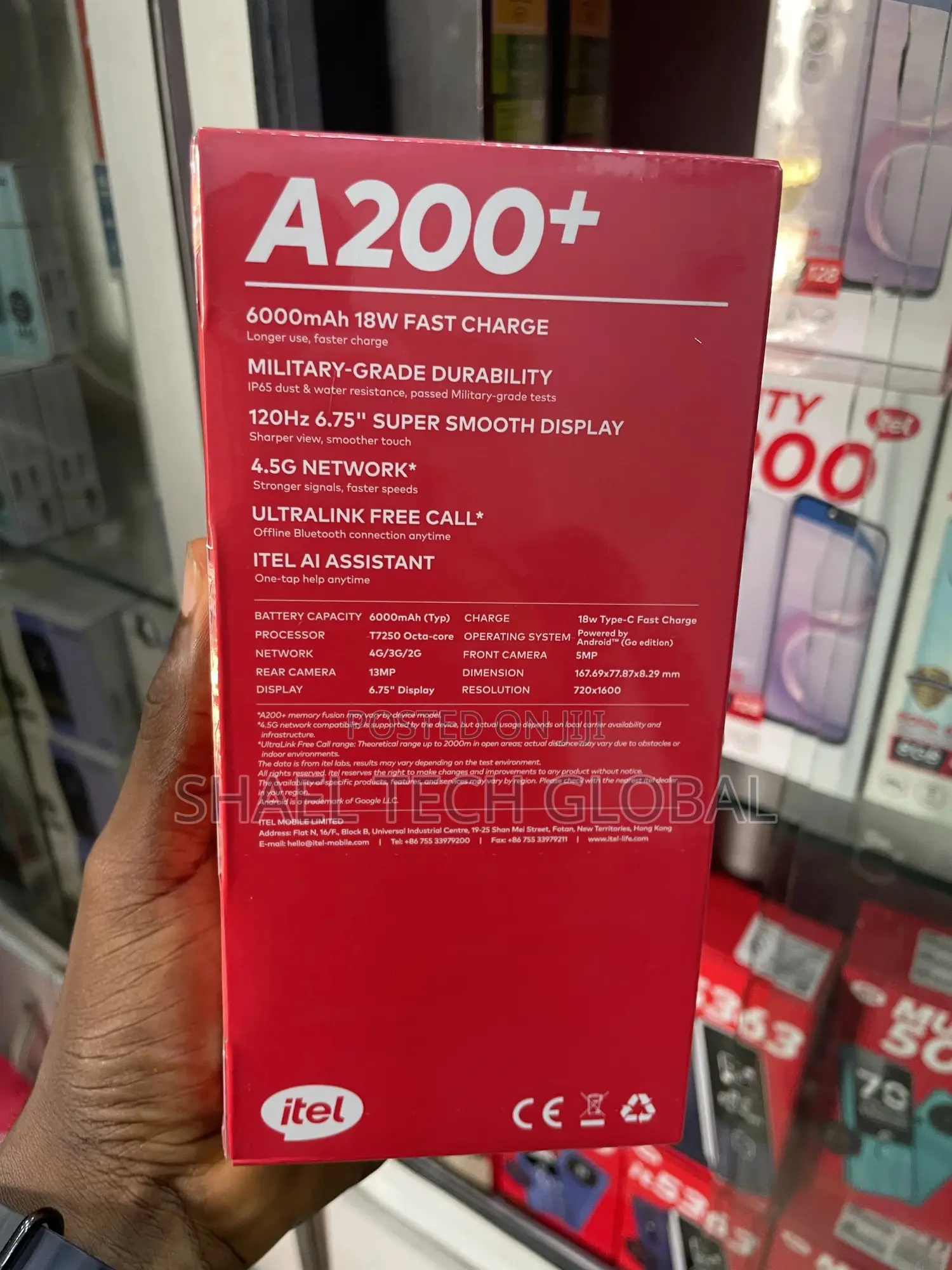 New Itel A200+ 128 GB Black
