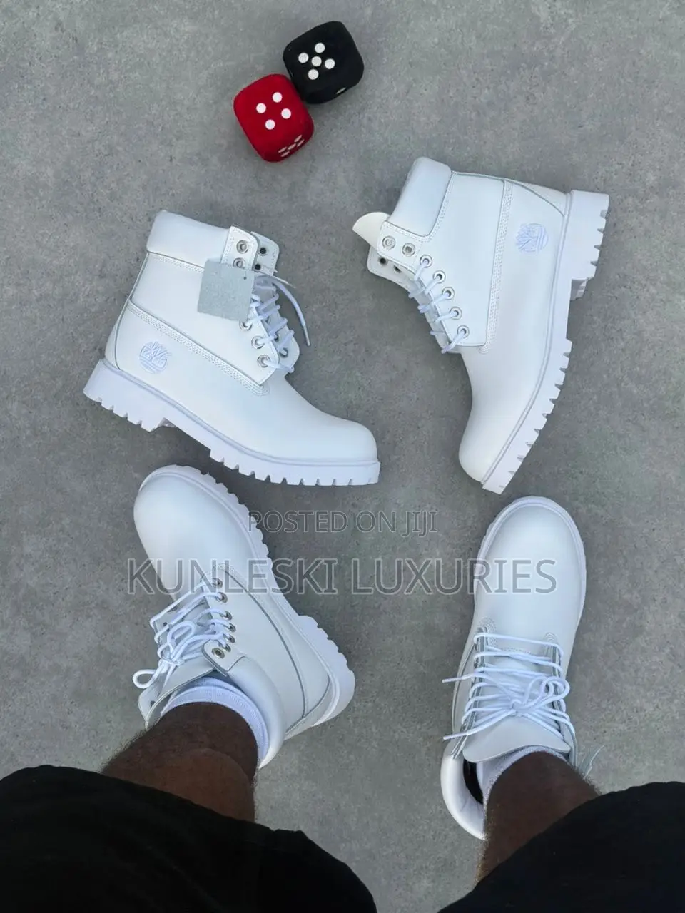 Original Timberland White Leather Boot