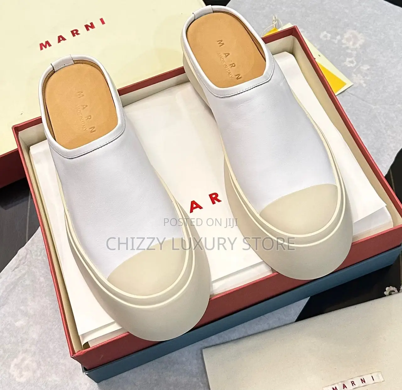 Marni Quality Luxury Men Genuine Leather Half Shoe