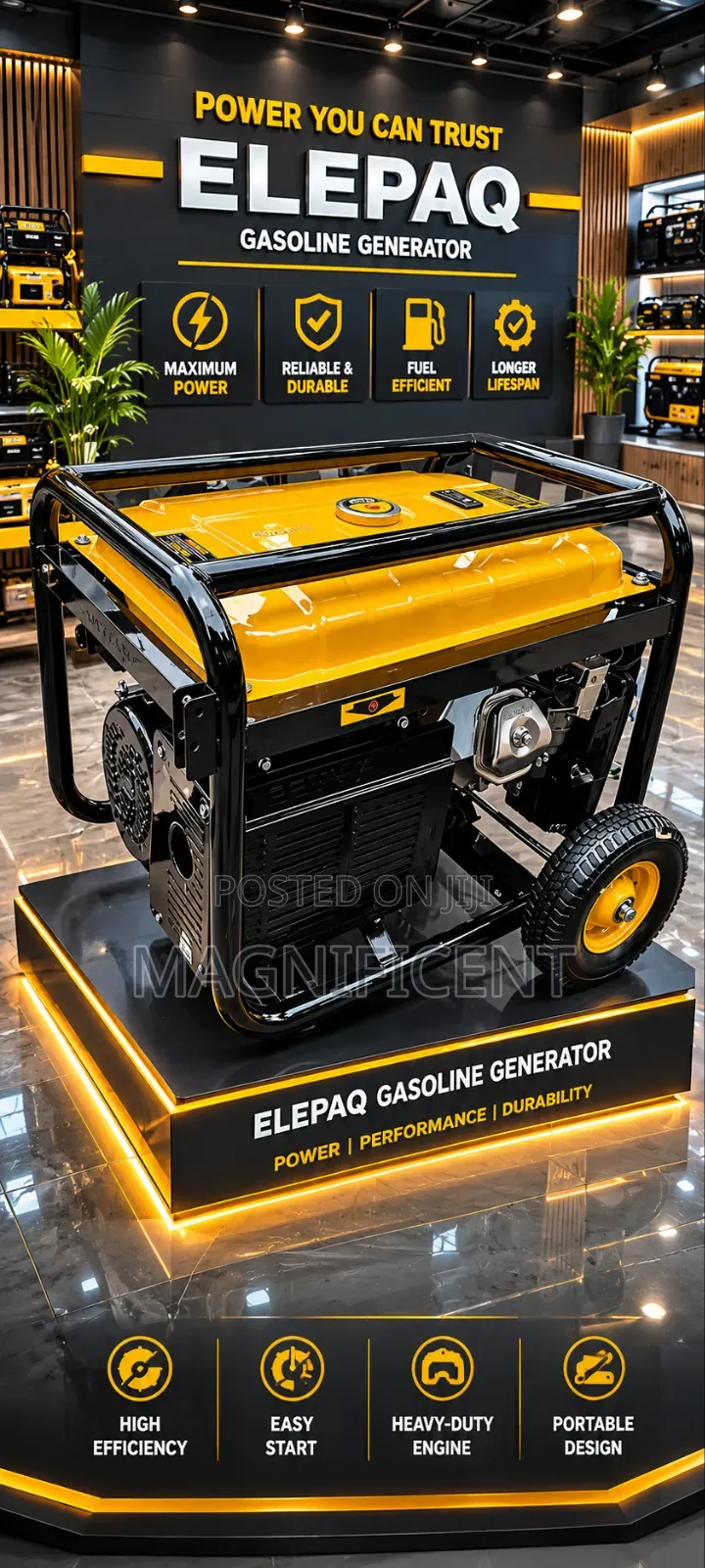 Elepaq Sv22000e High Performance Gasoline Generator 6.5kva Heavy Duty