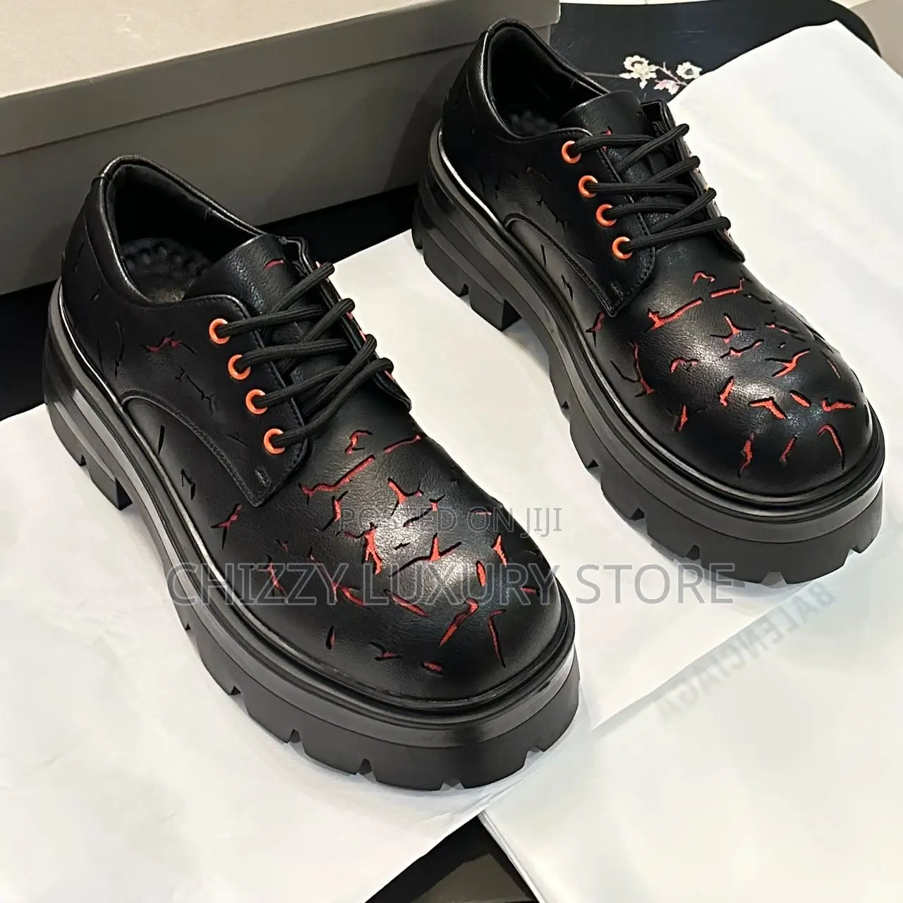 Balenciaga Quality Luxury Men Genuine Leather Shoe