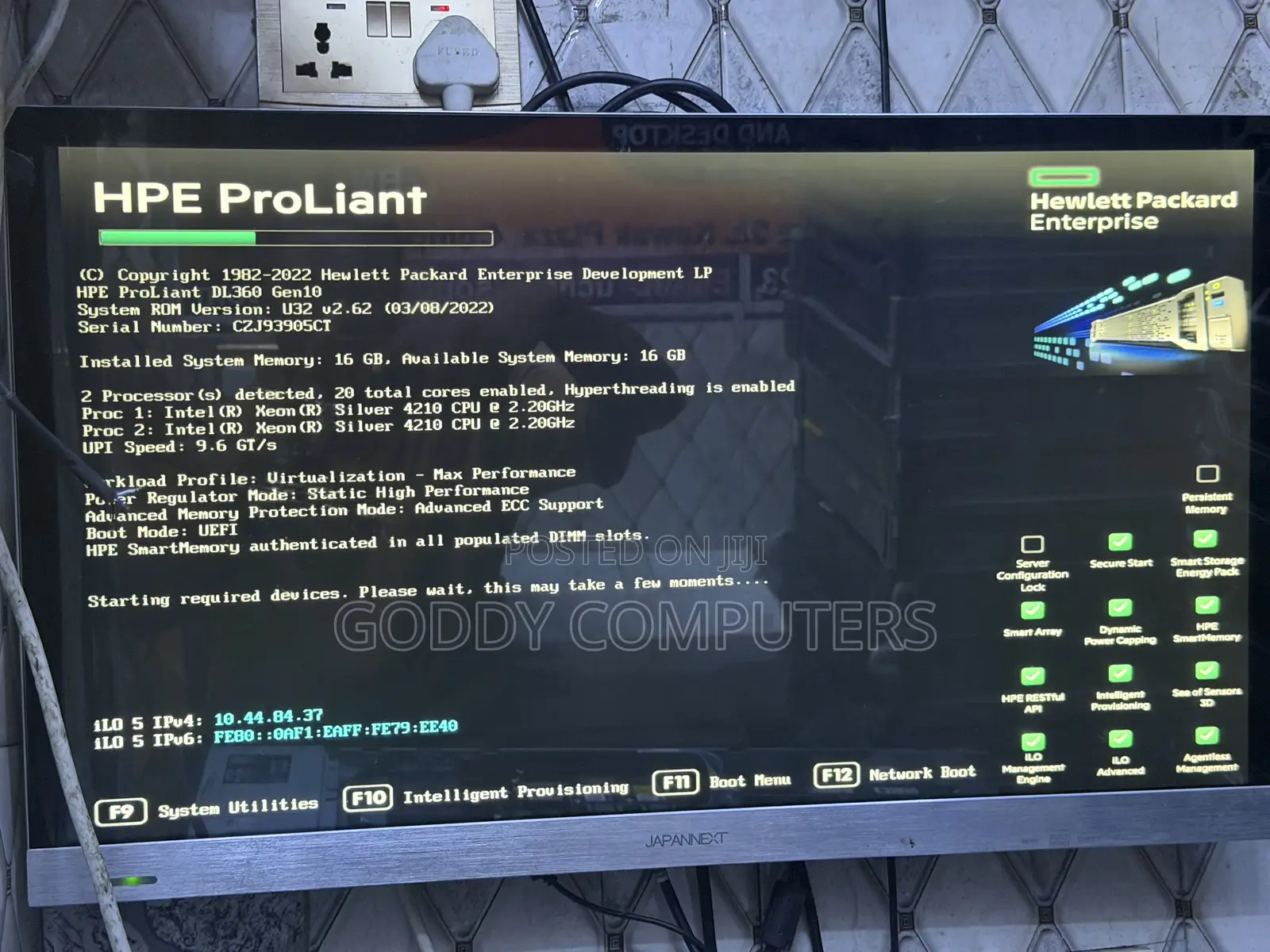 Server HP ProLiant DL360 Gen10 32GB Intel Xeon HDD 2T