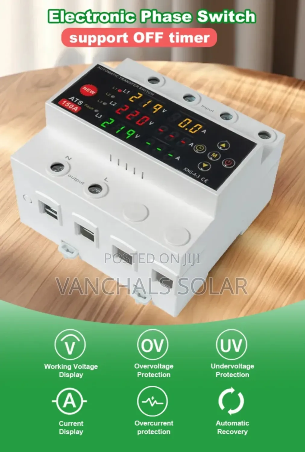Automatic Transfer Switch Ats Changeover 150a - Single Output