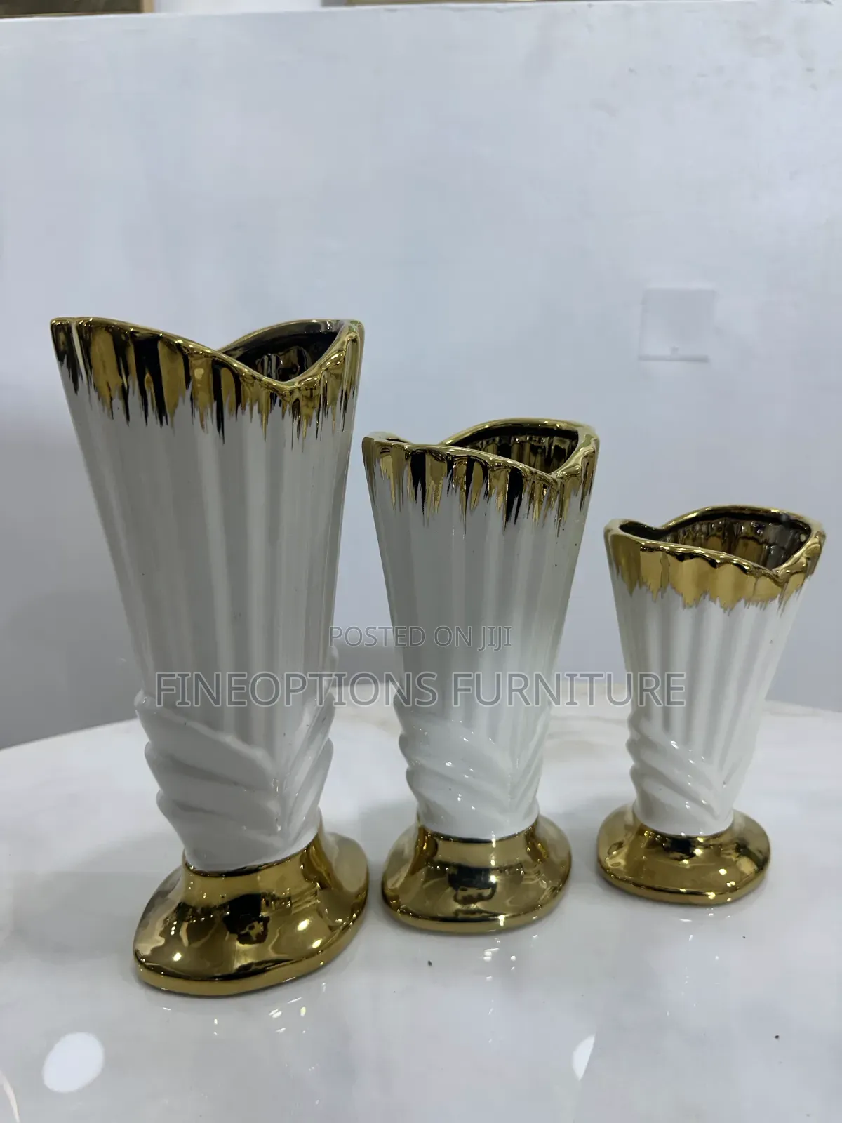 The Gilded Wing Vase Set