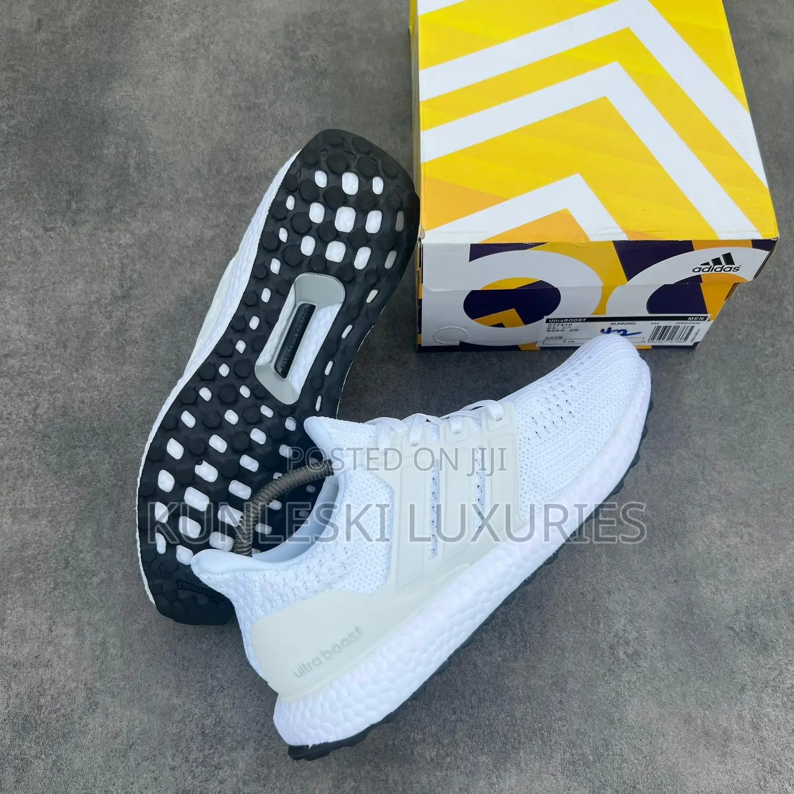 Original Adidas Ultra-Boost White Black Sneakers