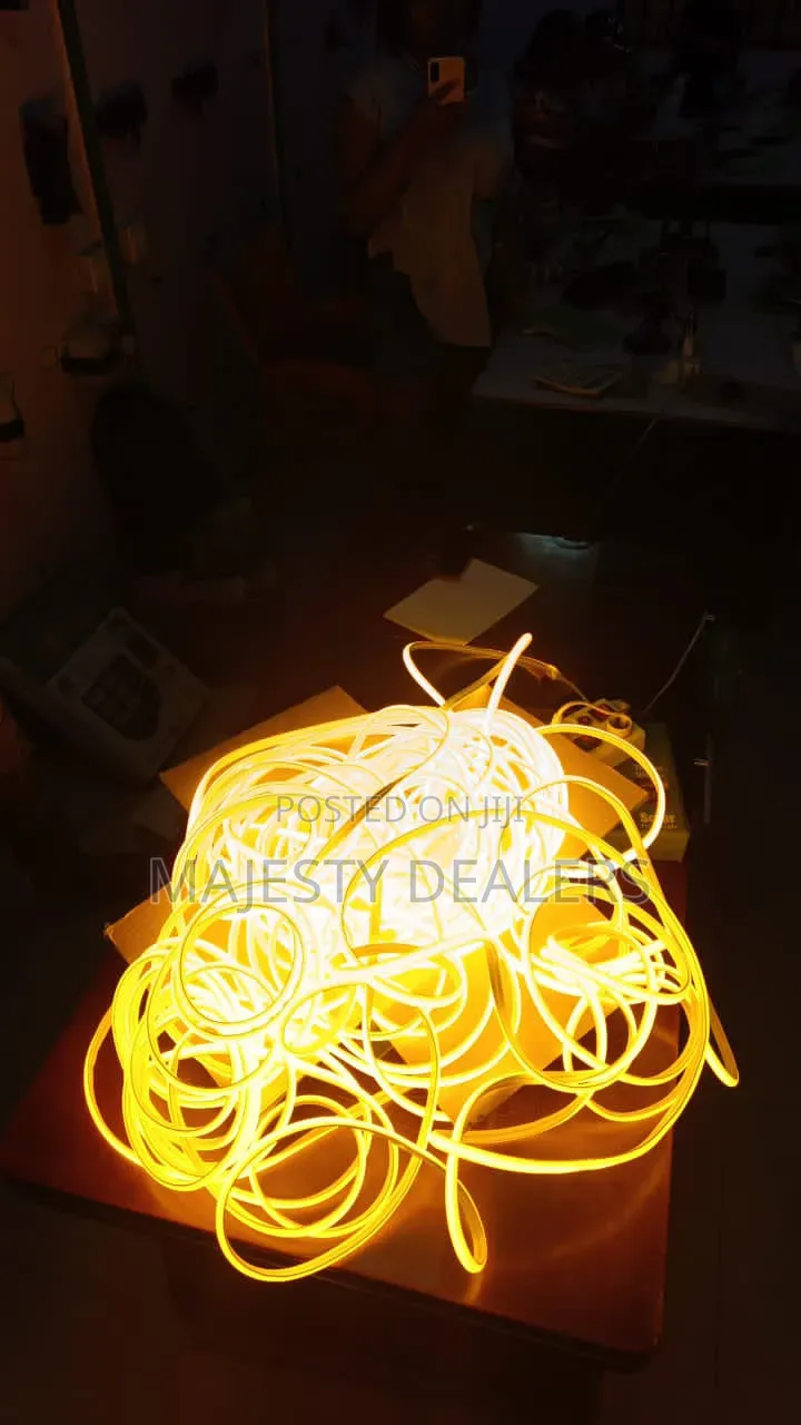 Neon Rope Light Golden Orange Colour 50meter
