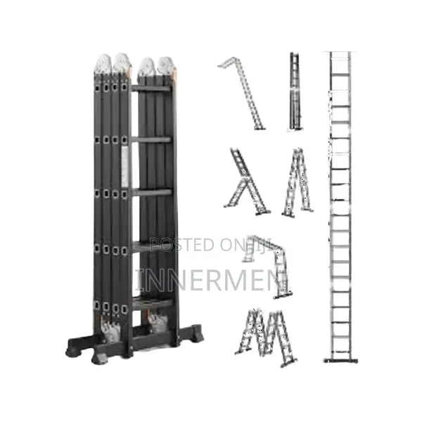 4x5 Black Aluminum Multipurpose Ladder