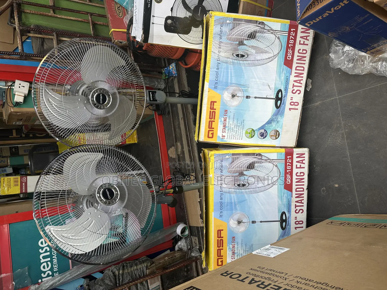 Qasa Standing Fan Iron Blade 18inches