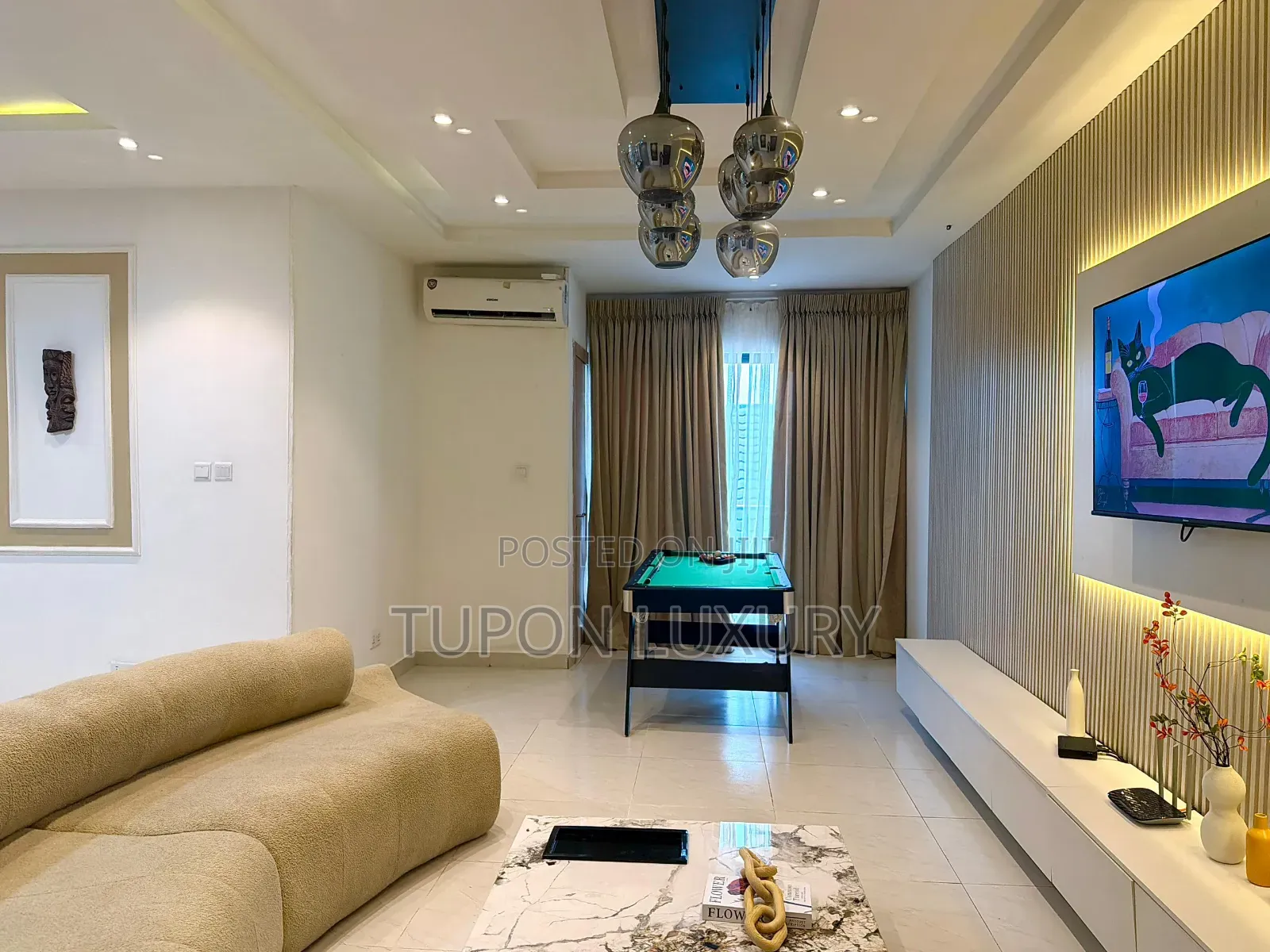 Luxury 2bedroom Apartment With Snooker, Rooftop Pool and Gym
