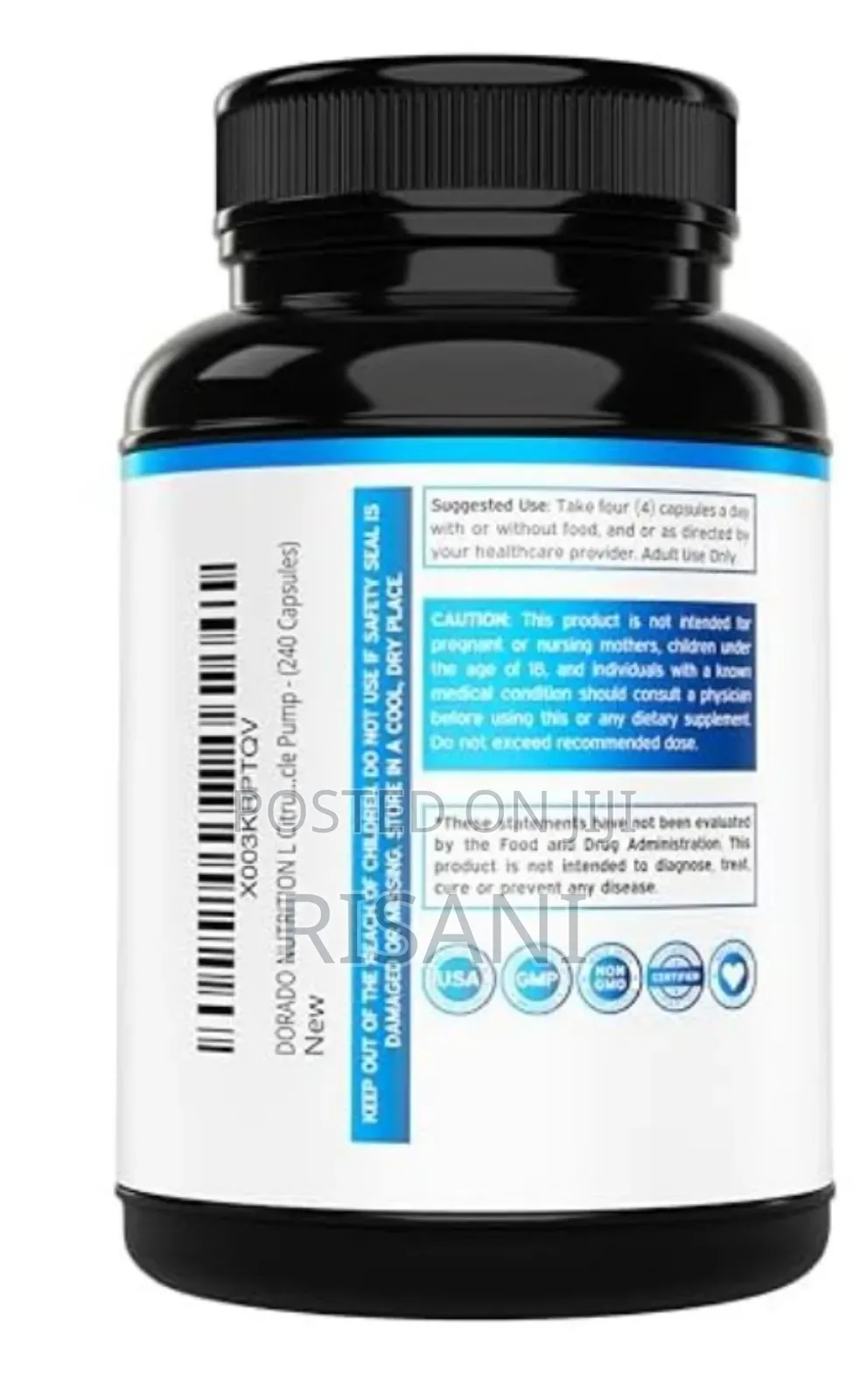 L Citrulline 3000mg Supplement 240 Capsules Support L Arginine