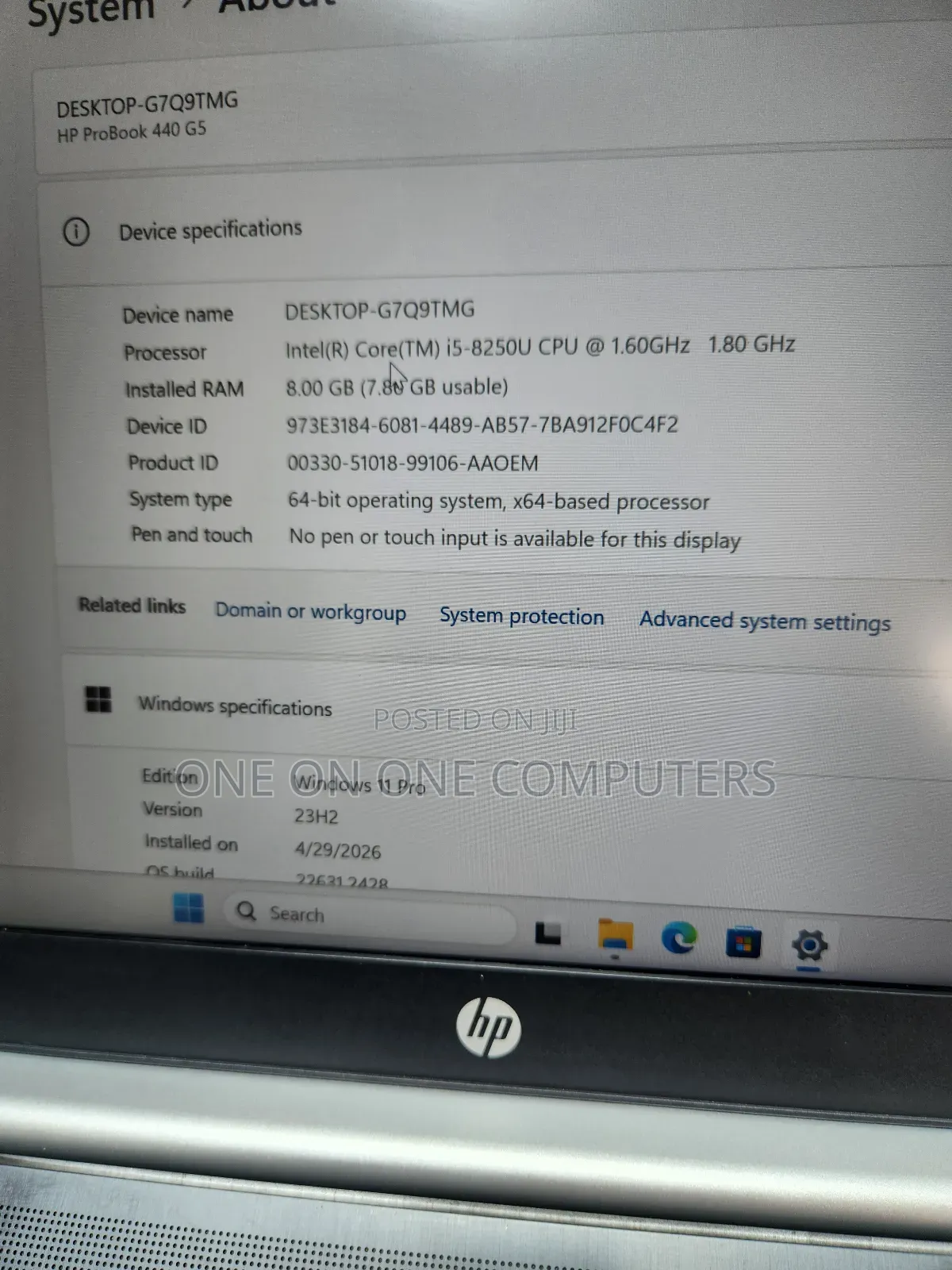 Laptop HP ProBook 440 G5 8GB Intel Core i5 SSD 256GB