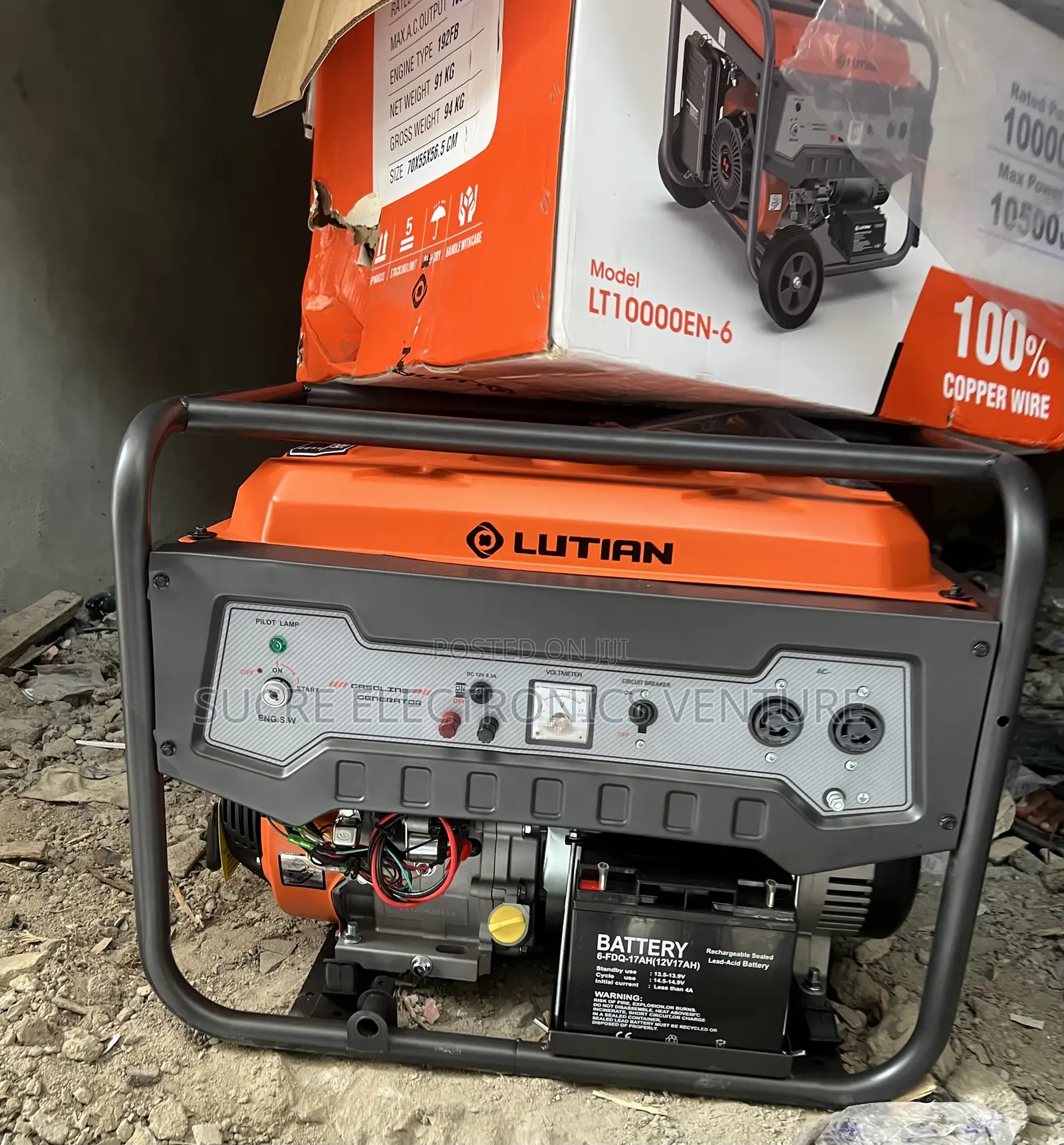 Original Lutian 10kva 100% Copper Remote Start Generator {Korea Made}