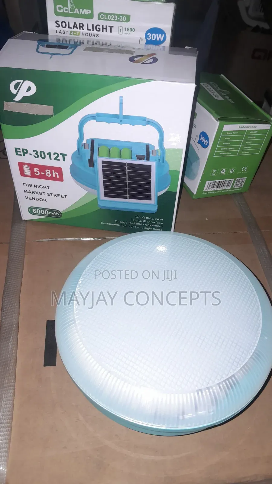 Rechargeable Solar Light With Usb 6000mah Battery Lamp With Panel