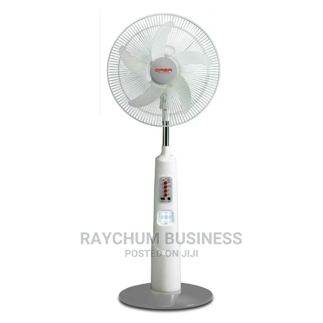 Qasa 16-Inches Rechargeable Fan .Dc/Ac .Solar Supported