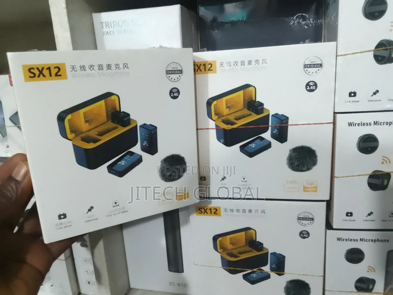 Sx12 Wireless Microphone With Noise Cancellation for Ios and Android