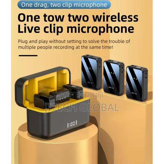 Sx12 Wireless Microphone With Noise Cancellation for Ios and Android