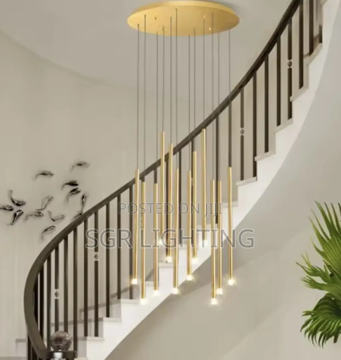 Minimalist Gold Led Chandeliers Light