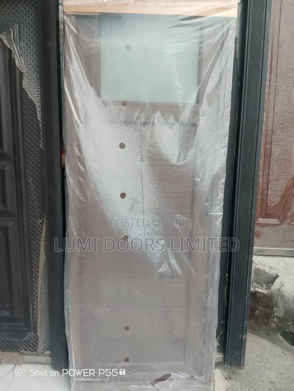 Toilet Door White With See-Through Glass