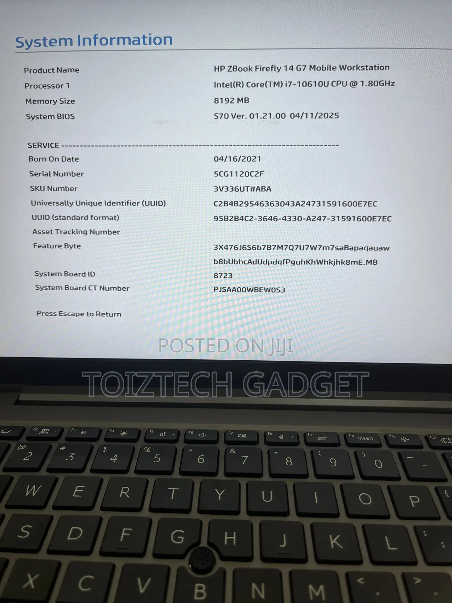 Laptop HP ZBook Firefly 14 G7 8GB Intel Core i7 SSD 256GB
