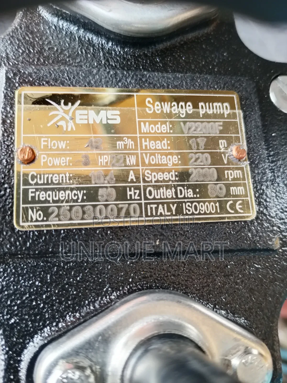 3hp Sewage/Fountain Submersible Water Pump