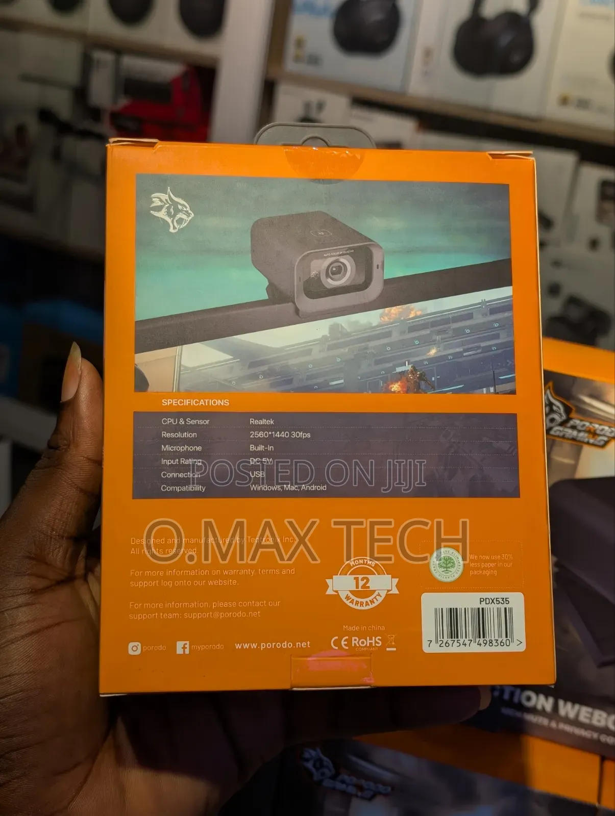 Porodo Gaming Pdx535 Webcam