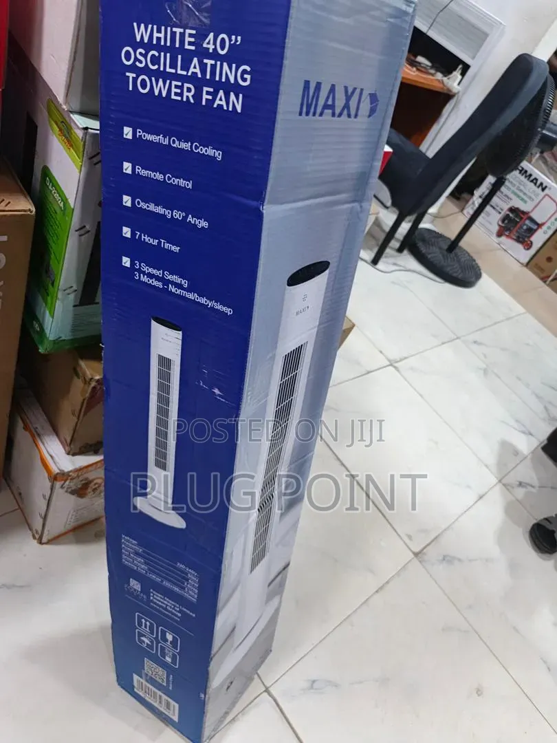 Maxi Tower Fan 40 Inches With Strong Breeze Performance