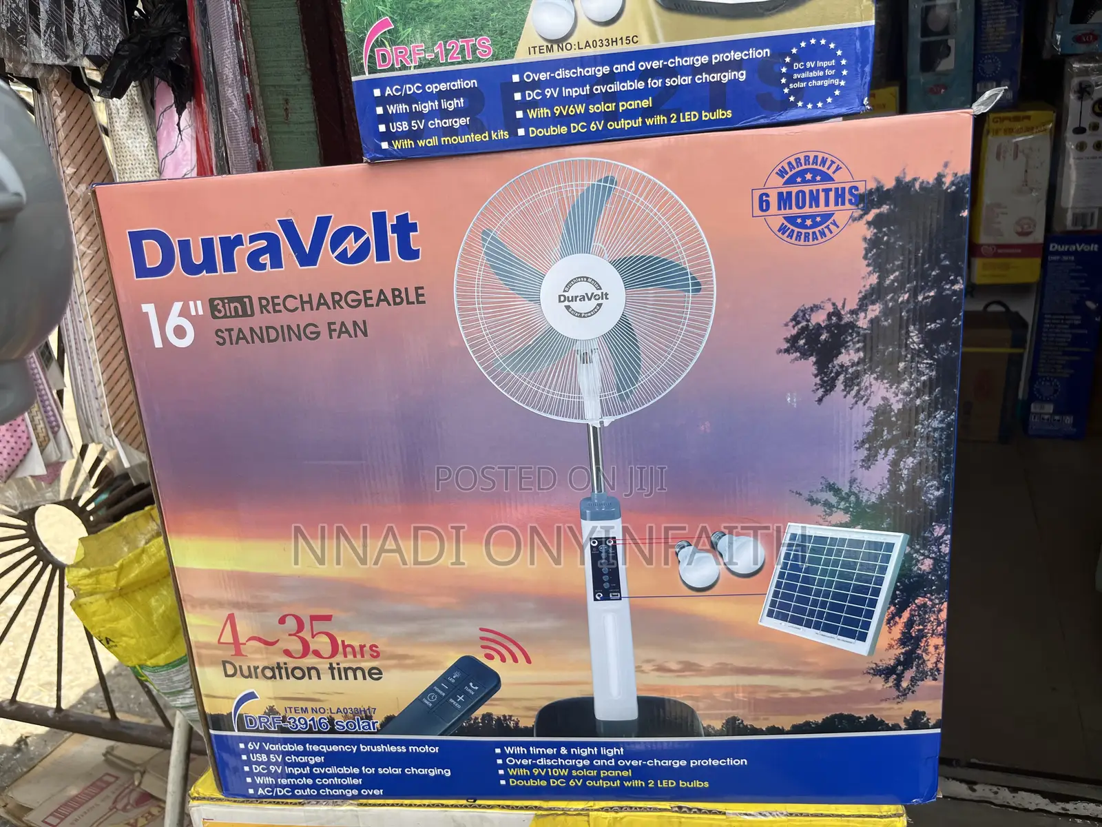 Solar Rechargeable Fan