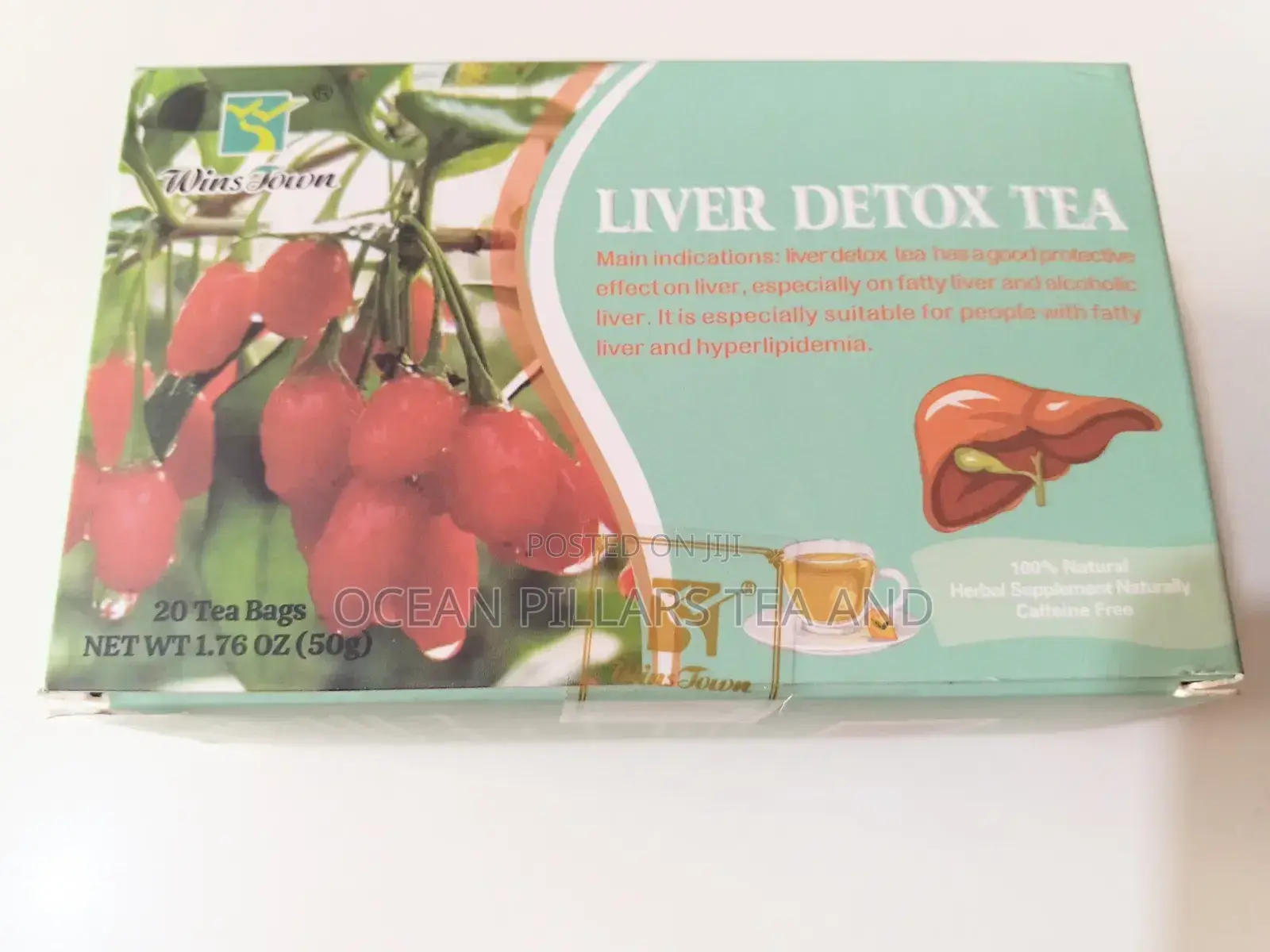 Wins Town Liver Detox Tea, for Detoxification and Waste Flusher