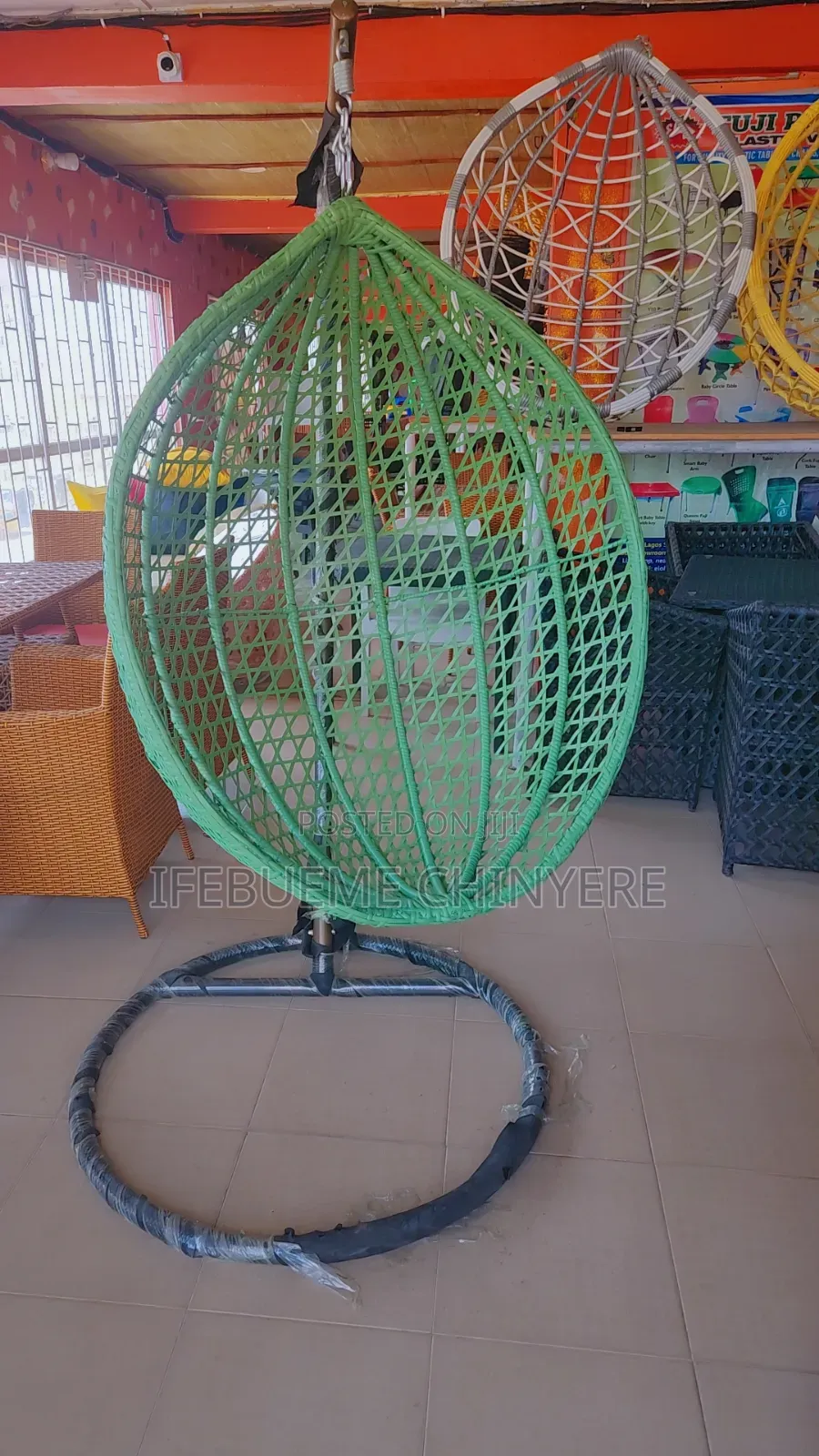 Green Color Swinging Chair