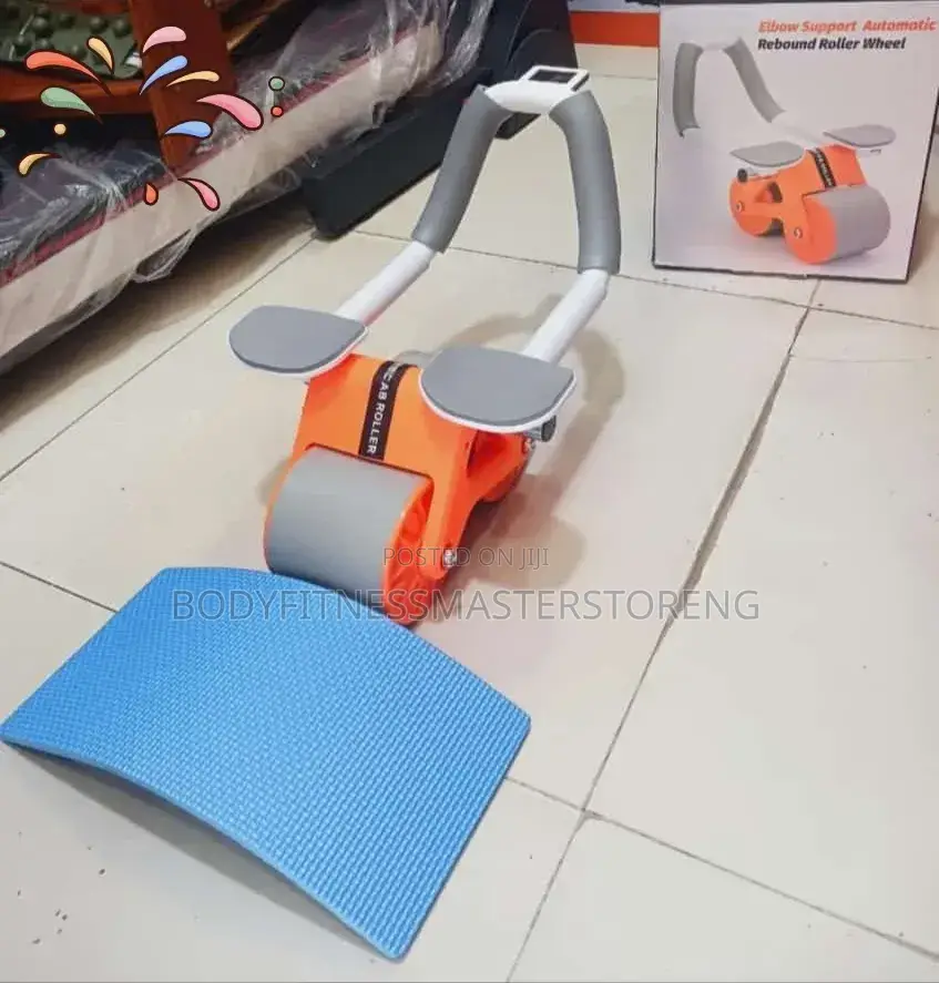 Automatic Rebound Ab Roller Wheel With Elbow Support.
