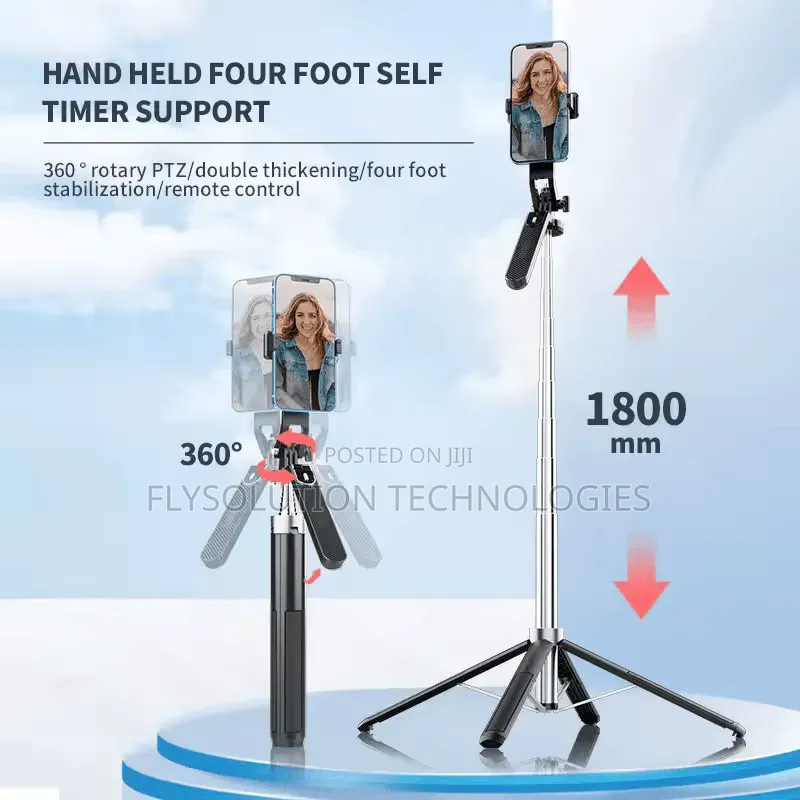 P180tk Phone Selfie Stick Bluetooth Remote Extendable Tripod Stand