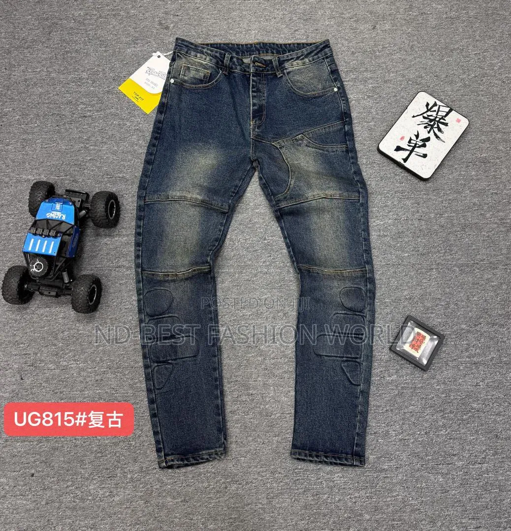 Stone Black Leather Jeans