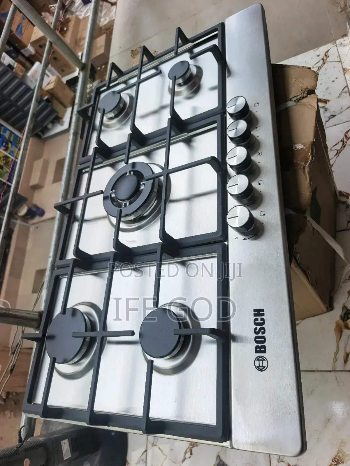 Original Bosch 60x90cm Inbuilt Cabinet 5 Burners Automatic Gas Cooker.
