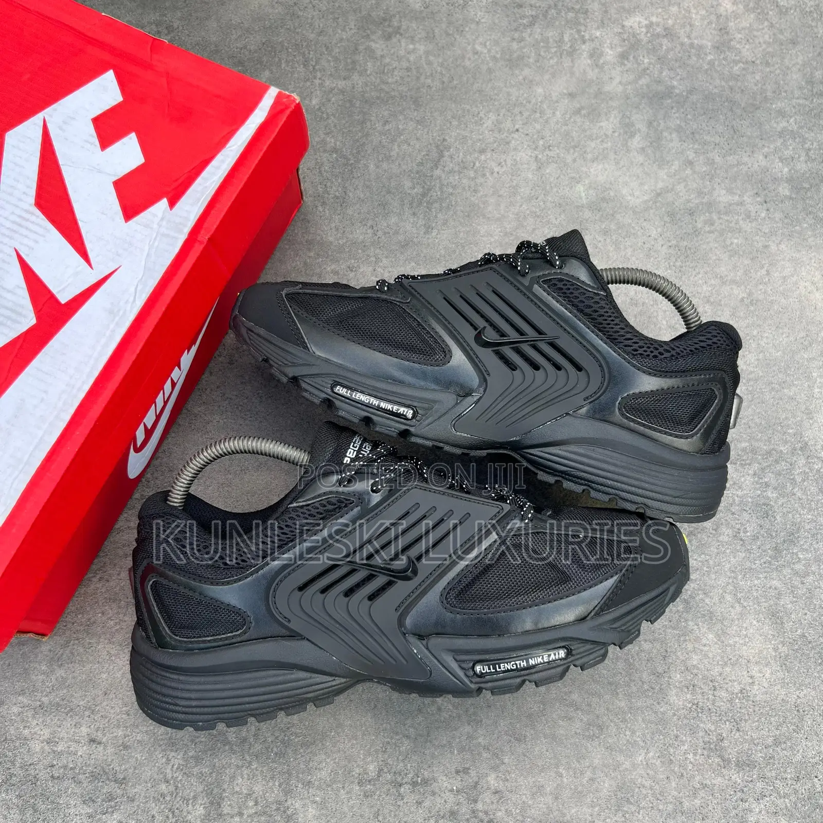 Original Nike Air Pegasus Wave Triple Black Khaki Sneakers