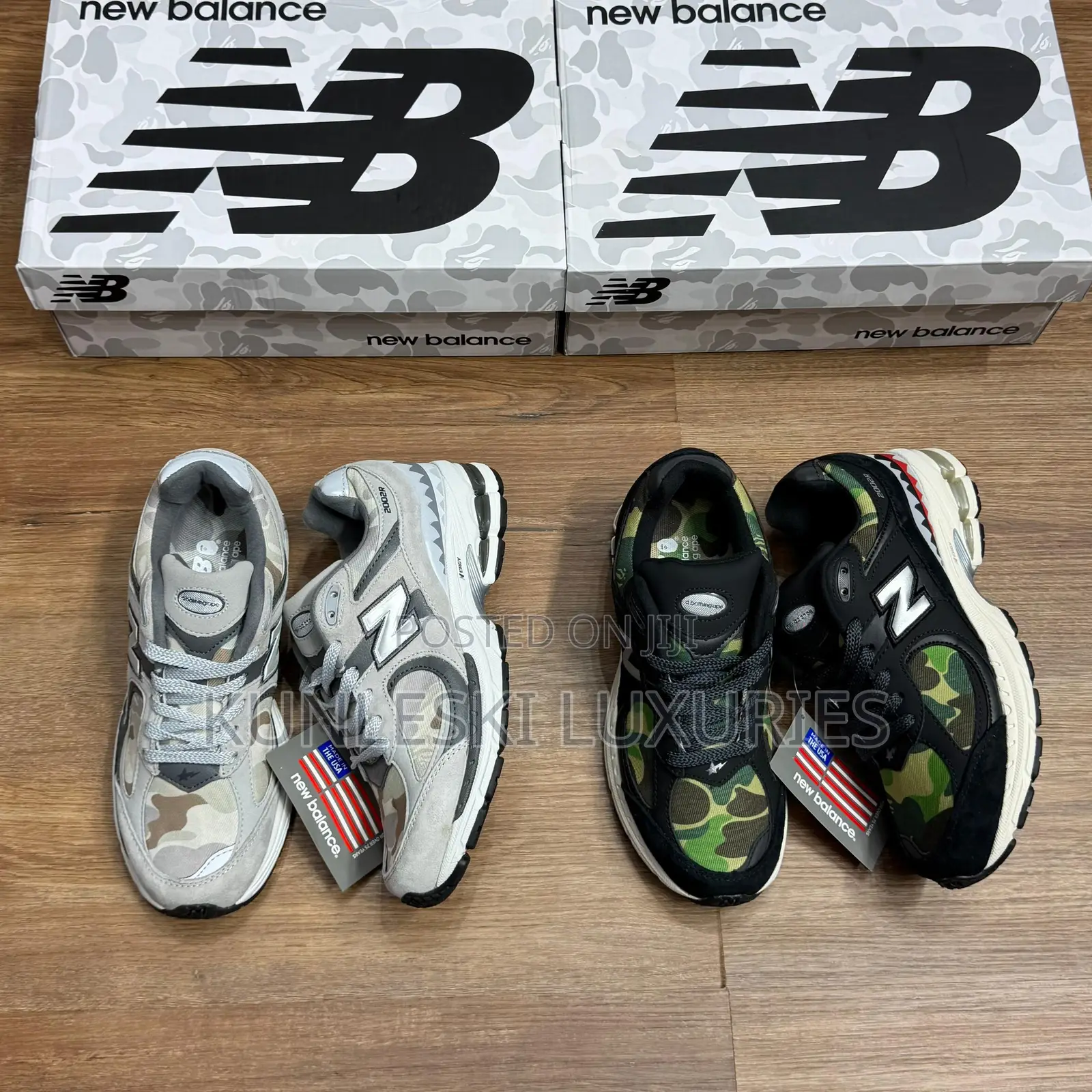 Original Bape X New Balance 2002r Sneakers