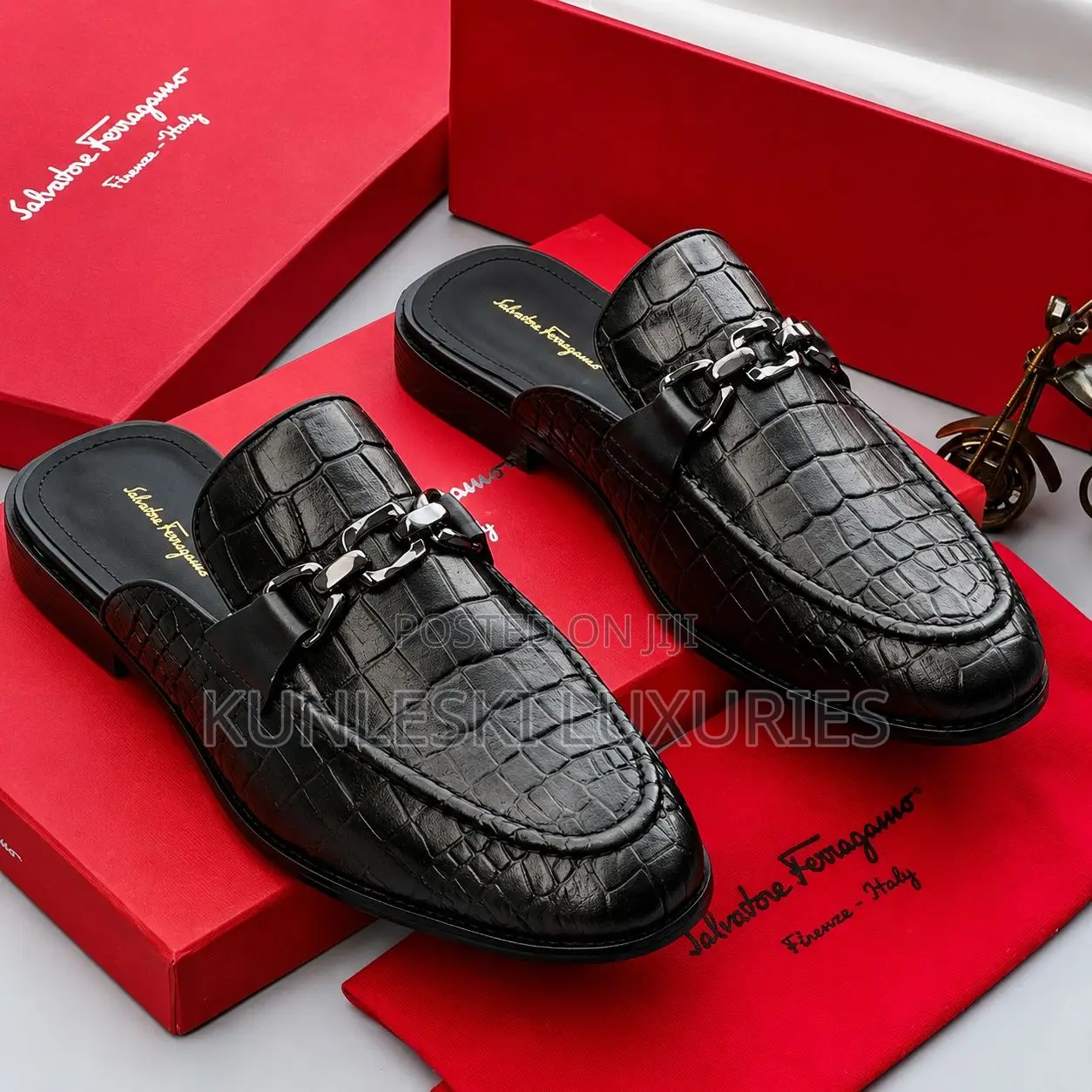 Original Salvatore Ferragamo Italian Leather Half Shoe