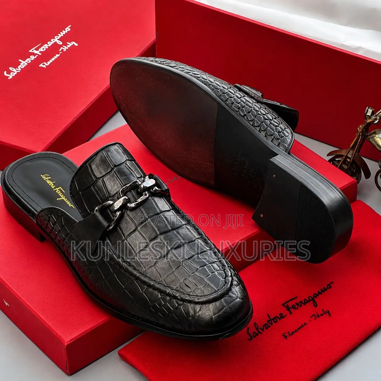 Original Salvatore Ferragamo Italian Leather Half Shoe