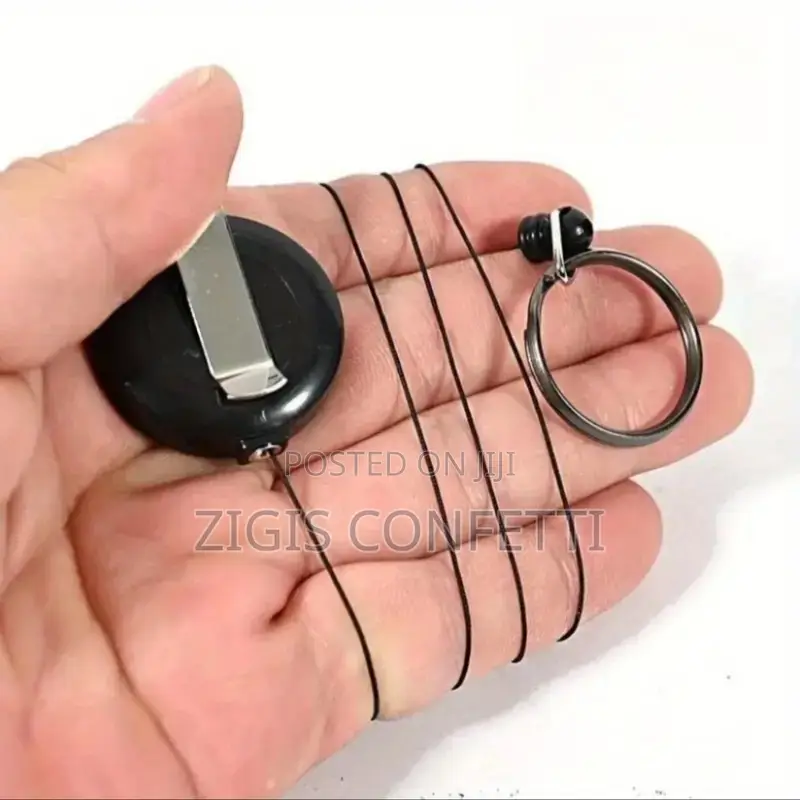 Black Id Badge Reels With Key Ring